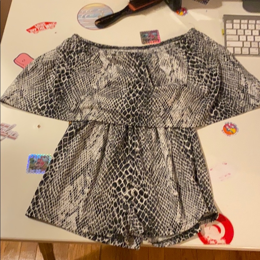 cheryl snake skin romper